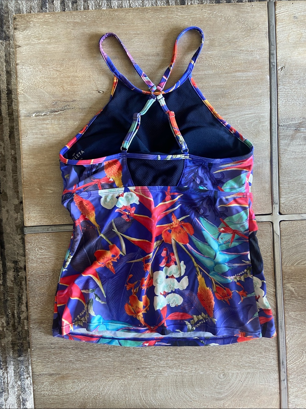 Floral High-Neck Tankini Top - Picture 3 of 5